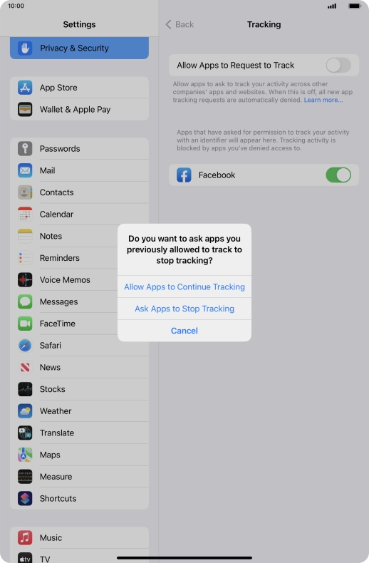 If you turn off the function, press the required setting.