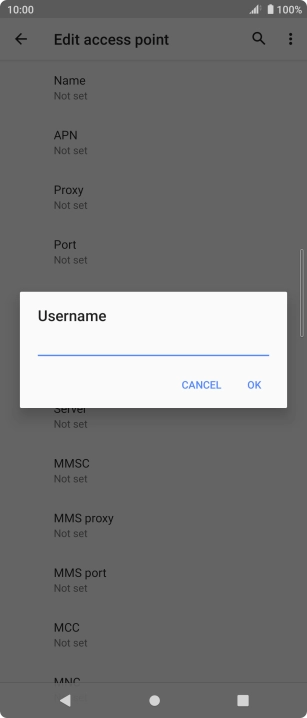 Key in eesecure and press OK.