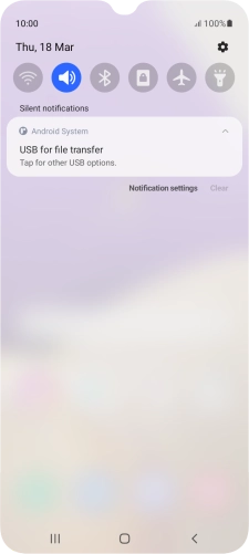 Press Tap for other USB options..