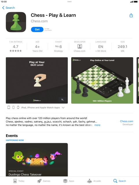 Press Get and follow the instructions on the screen to install the app.