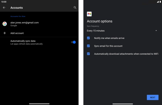 Press the drop down list below 