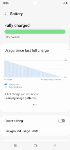 Press Power saving.
