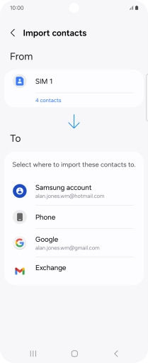 Press the required Google account.
