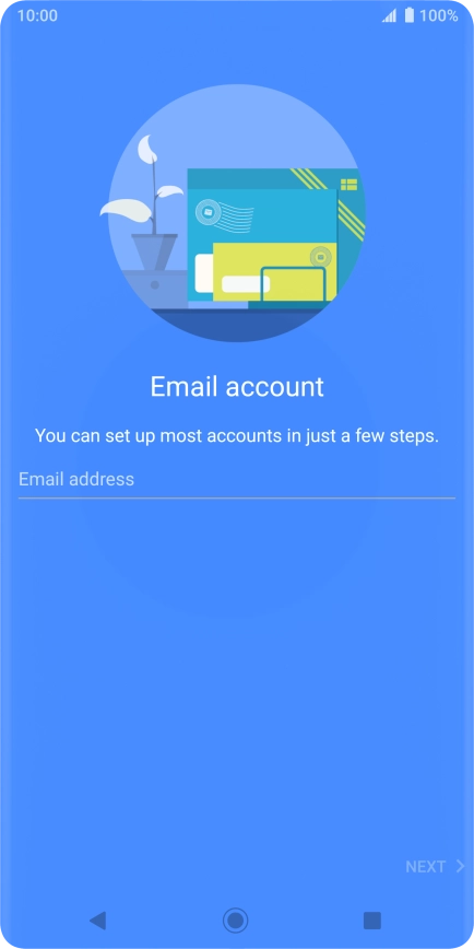 Press Email address and key in your email address.