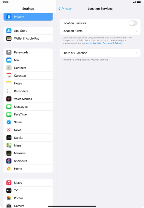 Press the indicator next to 