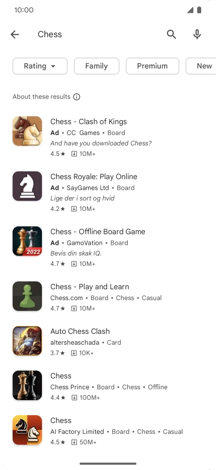 Press the required app.