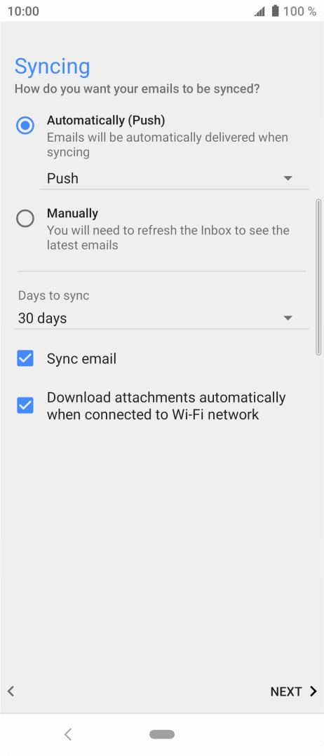 Press the drop down list below 