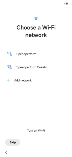 Press the required Wi-Fi network.