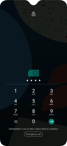 If you're asked to key in your PIN, do so and press the confirm icon. The default PIN is 1111.