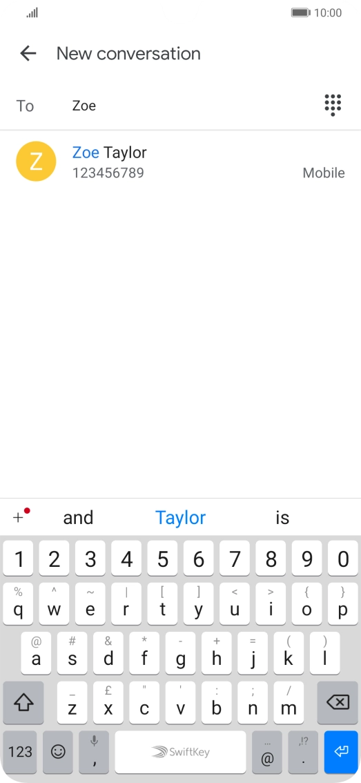 Press the required contact.