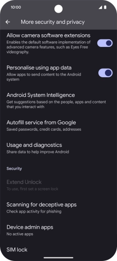 Press SIM lock.