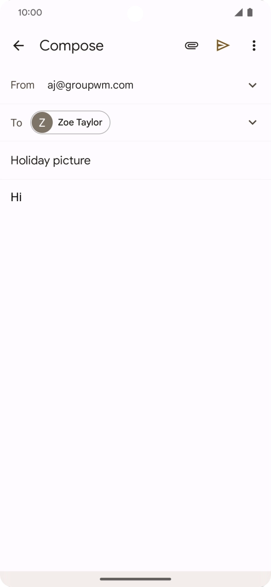 Press the attachment icon.