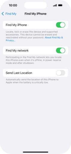 Press the indicator next to 