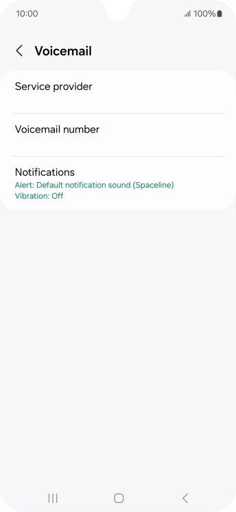 Press Voicemail number.