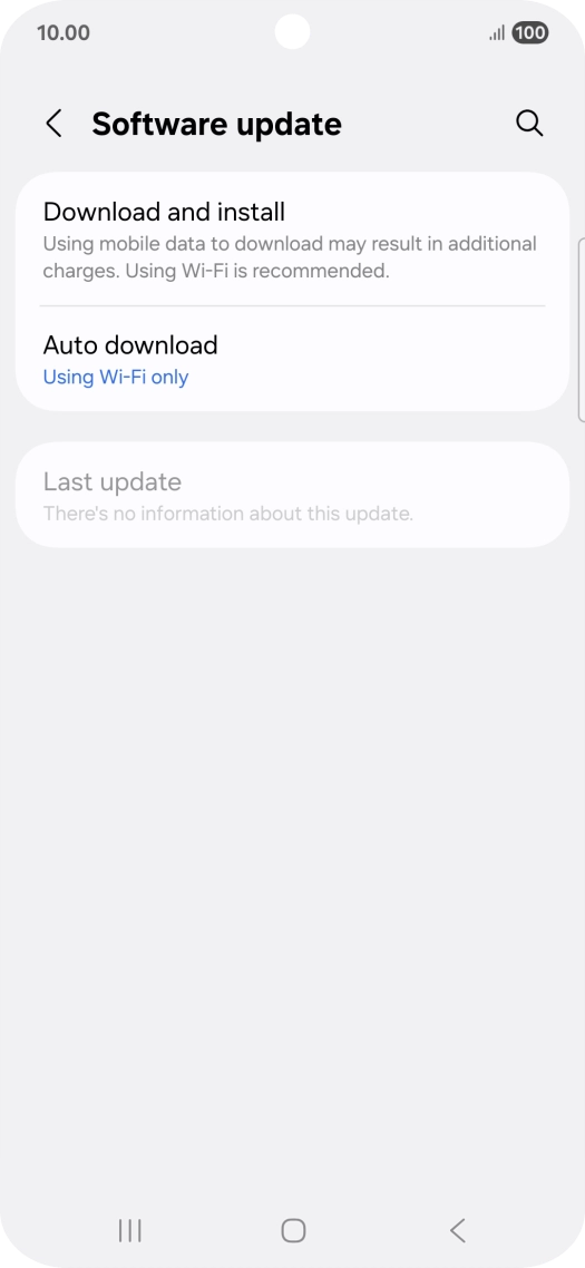 Press Download and install. If a new software version is available, it's displayed. Follow the instructions on the screen to update the phone software.