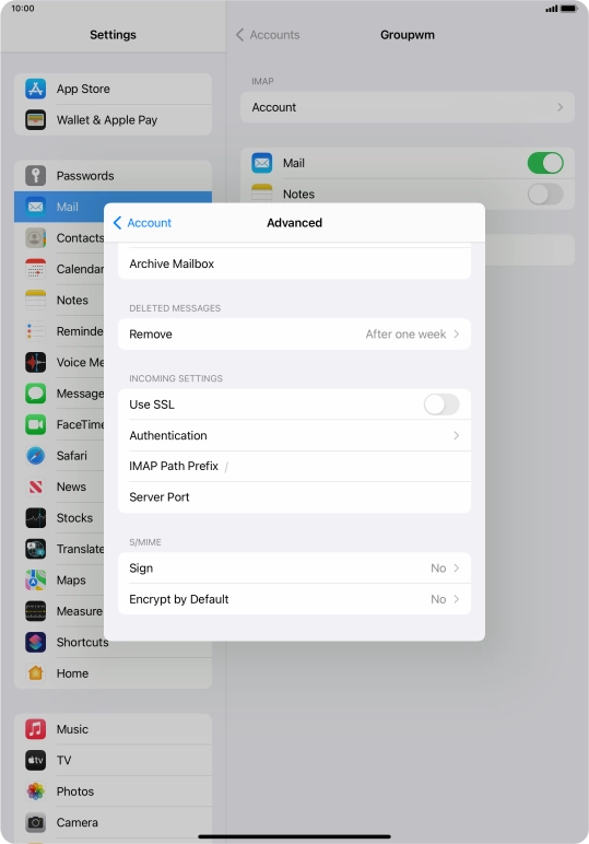 Press Authentication.