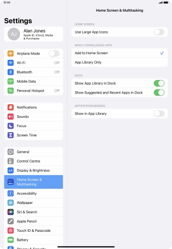 To add new downloaded apps to both the home screen and App Library, press Add to Home Screen.