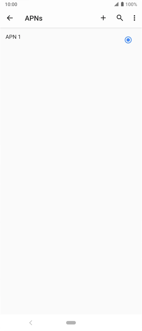 Press the new data connection icon.