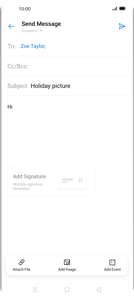 Press Attach File and go to the required folder.