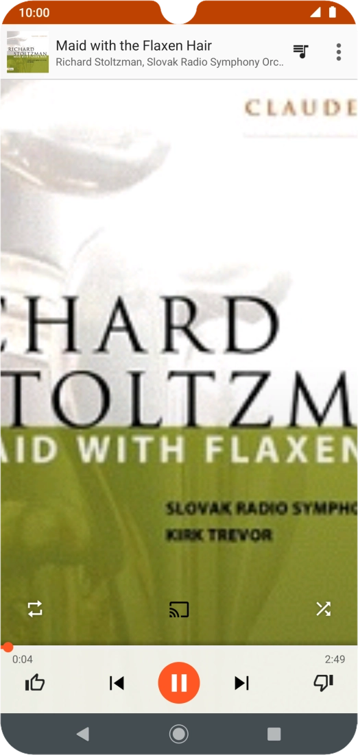 Press arrow right to go to the next audio file.