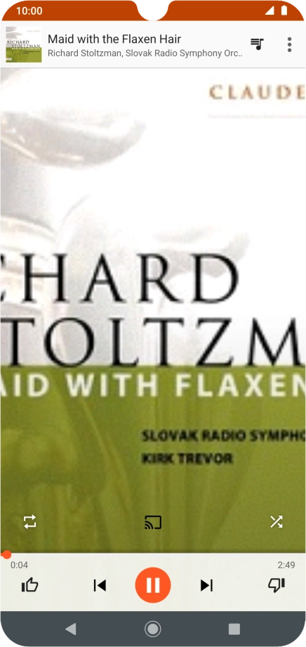 Press arrow right to go to the next audio file.