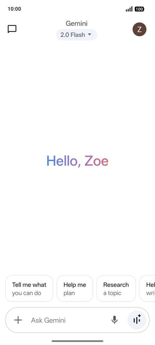 Press the profile icon.