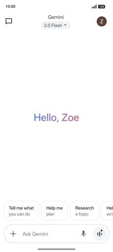 Press the profile icon.