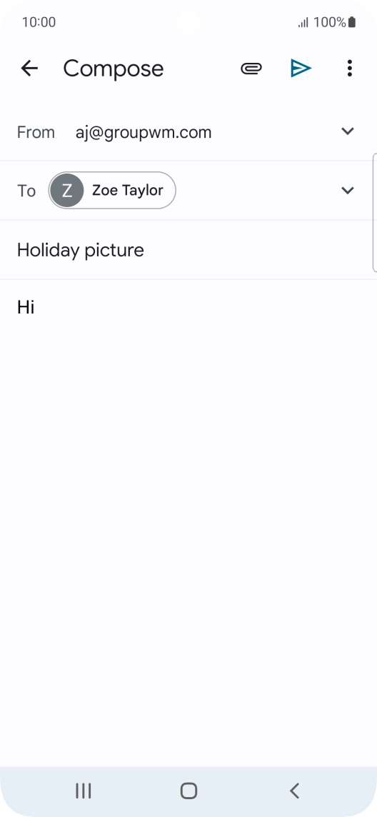 Press the attachment icon.