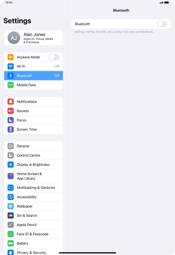 Press the indicator next to 