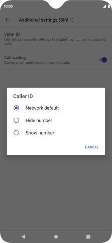 Press Show number to turn on caller identification.