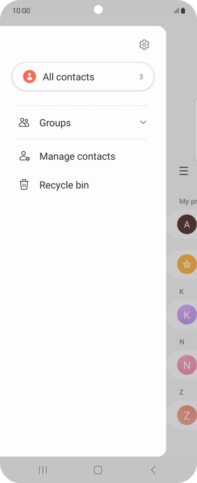 Press Manage contacts.