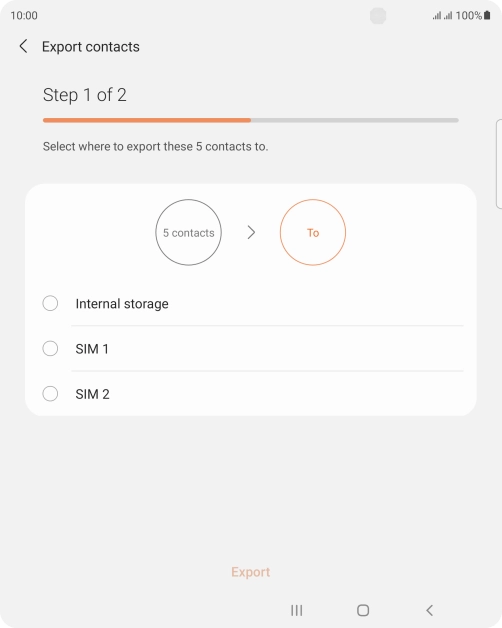 Press the required SIM.