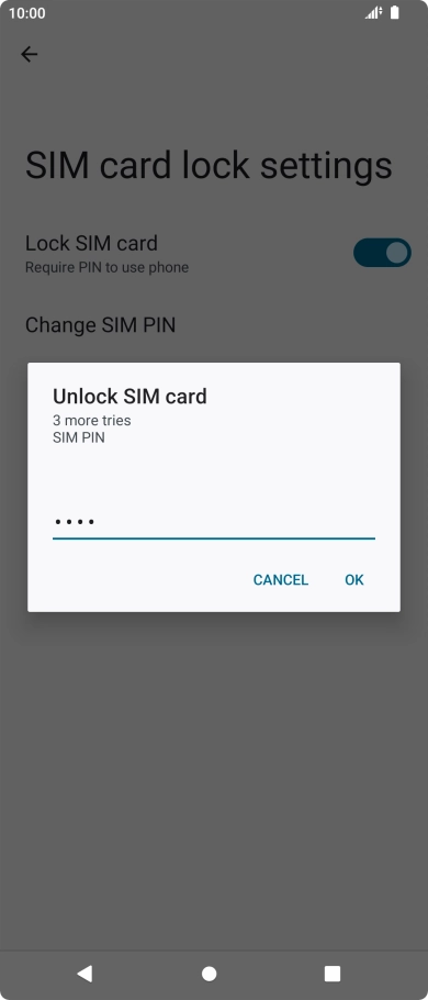 Key in your PIN and press OK. The default PIN is 1111.
