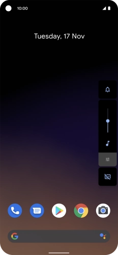 Press the sound mode icon the necessary number of times to turn silent mode on or off.