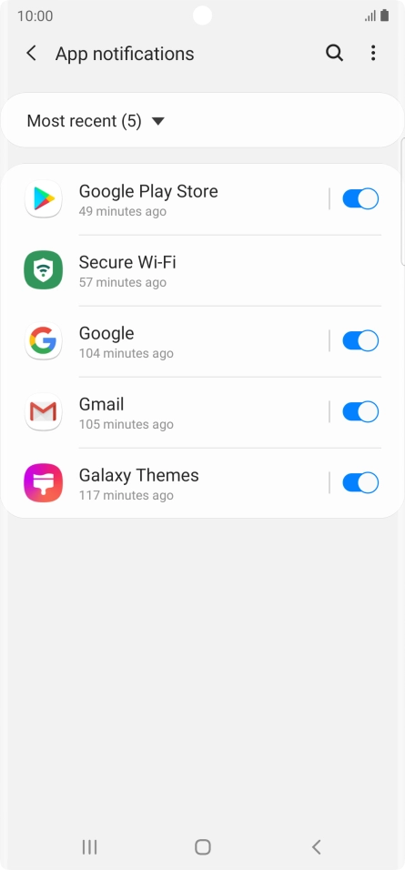 Press the drop down list.