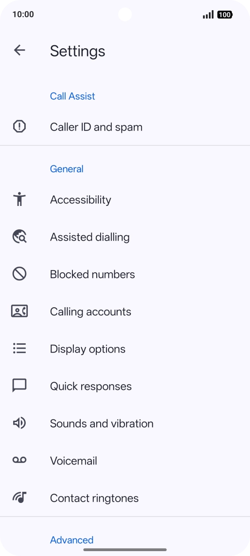 Press Calling accounts.
