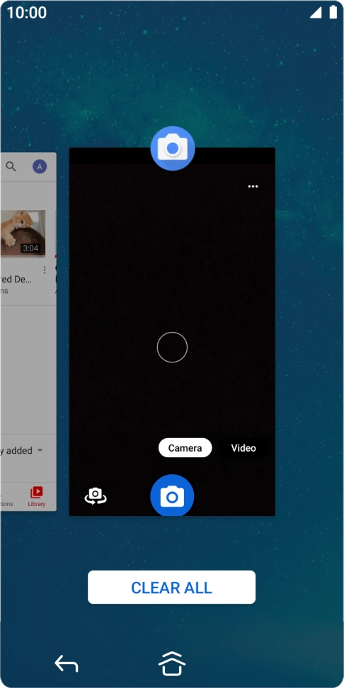 To end one running application, slide your finger upwards on the required application.