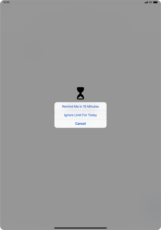 Press the required setting.