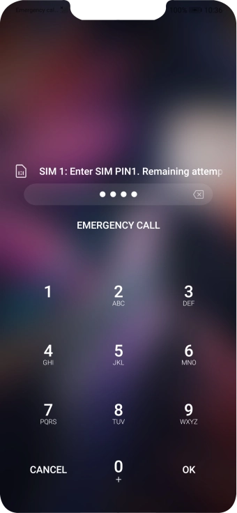 If you're asked to key in your PIN, do so and press OK. The default PIN is 1111.
