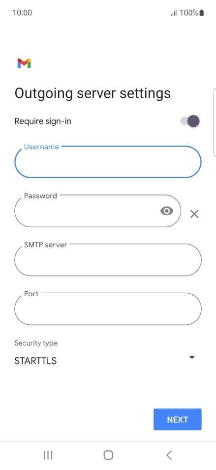 Press the field below 