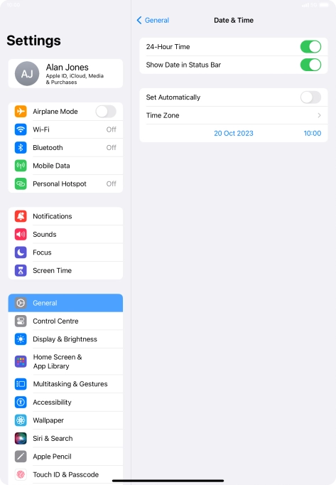 Press the indicator next to 