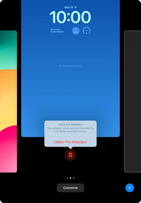 Press Delete This Wallpaper.