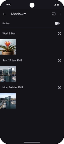 Press and hold any picture or video.