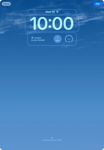 To customise the way the lock screen date is displayed, press the date widget and follow the instructions on the screen to find the required widget display mode.