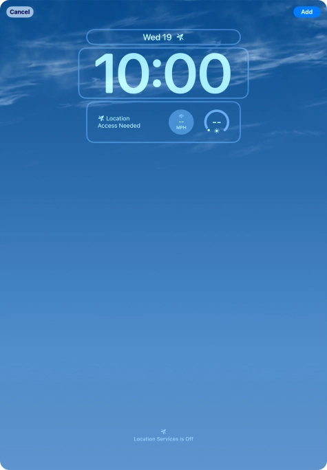 To customise the way the lock screen date is displayed, press the date widget and follow the instructions on the screen to find the required widget display mode.