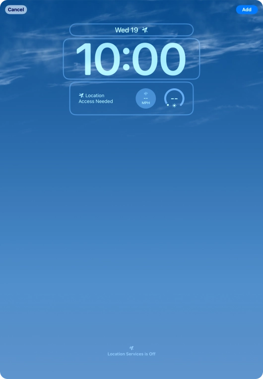 To customise the way the lock screen date is displayed, press the date widget and follow the instructions on the screen to find the required widget display mode.