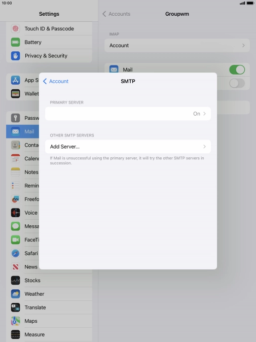 Press the field below 