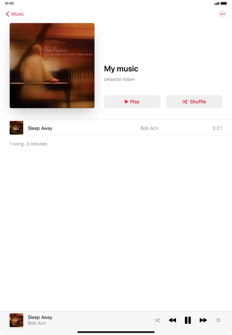 Press the song title.