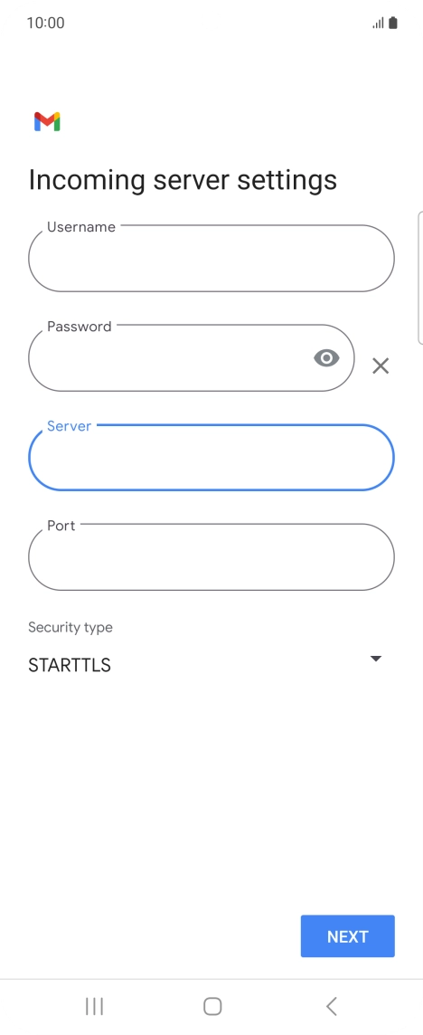 Press the field below 