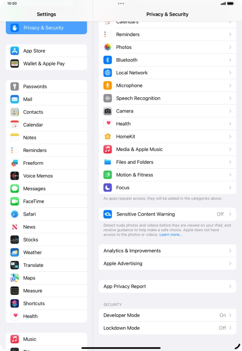 Press App Privacy Report.